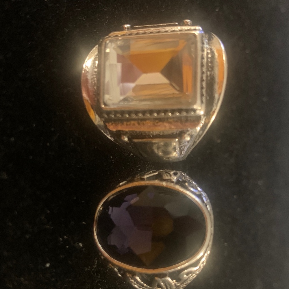 Elegant Silver Gemstone Rings